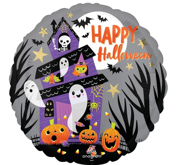 Foliopallo Happy Halloween kummitustalo