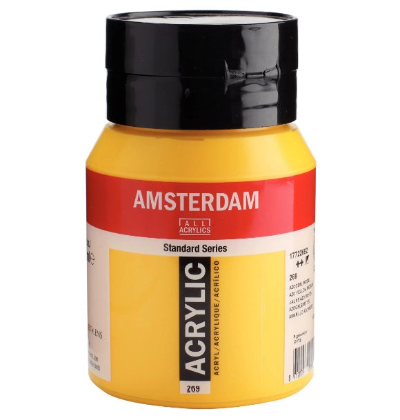 Amsterdam akryyliväri 269 Azo Yellow Medium, 500ml