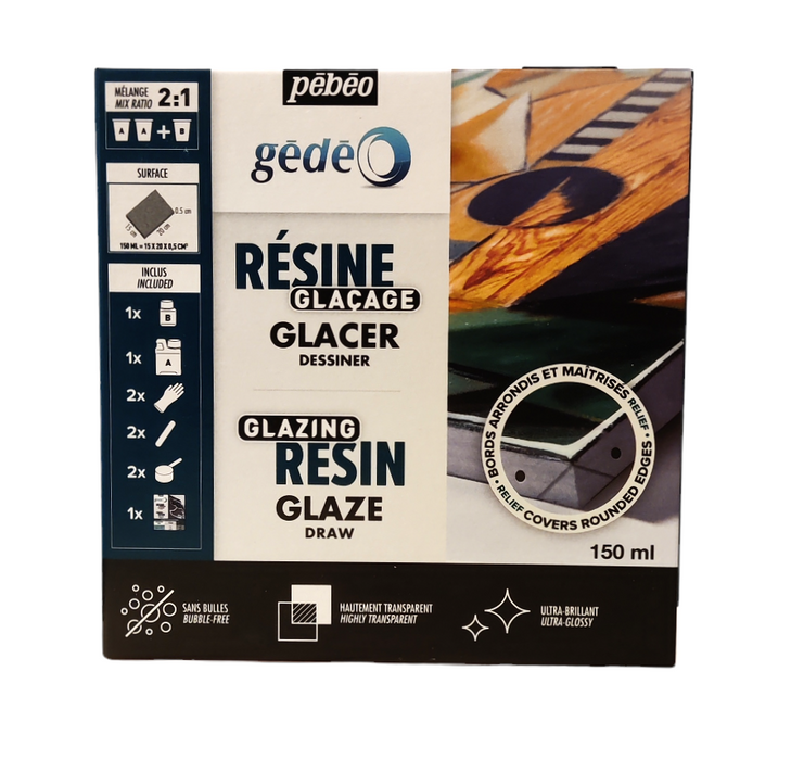 Valuhartsi (epoksi) Pebeo Glazing Rezin 150ml, pintavalamiseen, läpinäkyvä