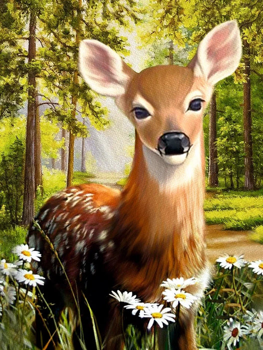 Timanttityö Deer In The Forest, 30x40cm - Askarteluliike Kätevä-Käsi