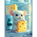 Timanttityö Mouse With Cheese, 30x40cm - Askarteluliike Kätevä-Käsi