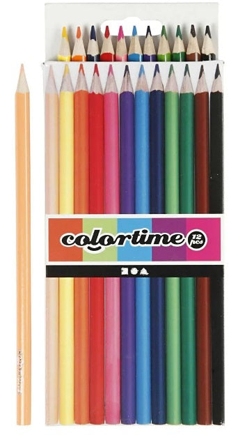 Colortime-värikynät, värilajitelma, 12kpl/pkk