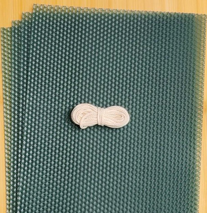 Mehiläisvahalevy 4kpl+sydänlanka (värivaihtoehdot) - Askarteluliike Kätevä-Käsi