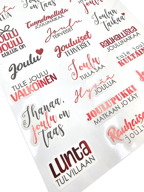 Washitarra-arkki iso Joulutekstit punamusta