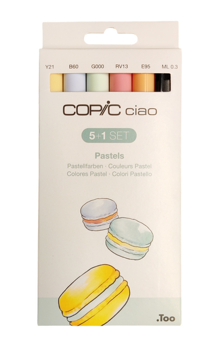 Copic Ciao 5+1 Pastellinsävyt