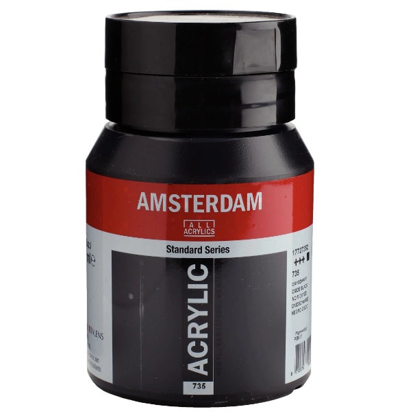 Amsterdam akryyliväri 735 Oxide Black, 500ml