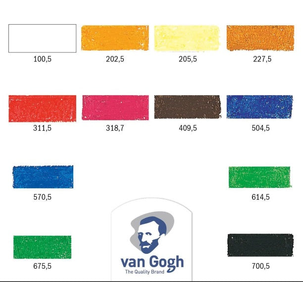Van Gogh -öljypastellisetti, 12 väriä