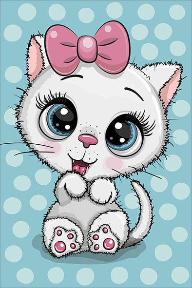 Timanttityö Cute Kitten, 20x30cm - Askarteluliike Kätevä-Käsi