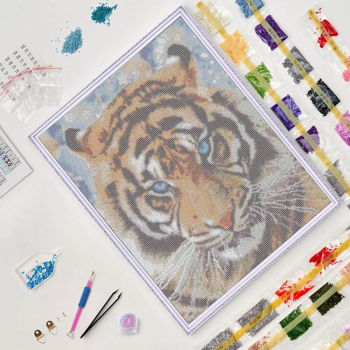 Timanttityö The Look of Tiger, 40x50cm