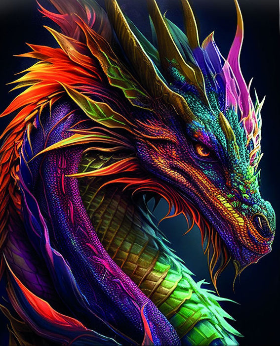 Paint by Numbers - Dragon figure 40x50cm