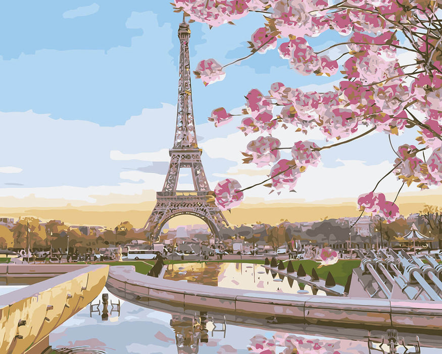 Paint by Numbers - Paris in Blossom 40x50cm