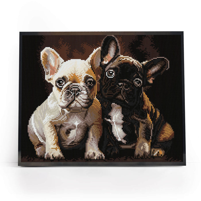 Timanttityö Bulldog Buddies, 50x40cm
