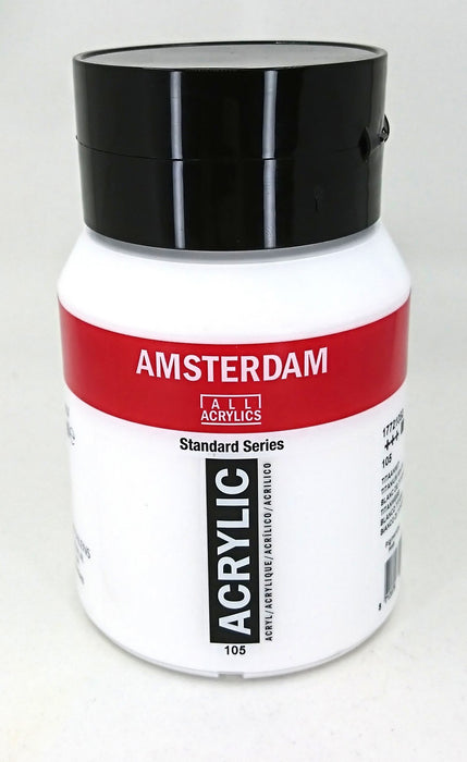 Amsterdam akryyliväri 105 Titanium White, 500ml