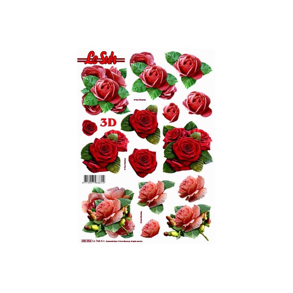 3D-kuvat Punaiset ruusut - Askarteluliike Kätevä-Käsi