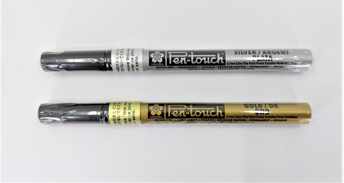 Sakura Pen-Touch maalikynä Hopea ja kulta, 0,7mm