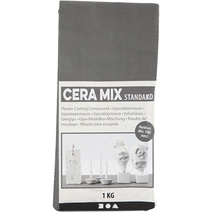 Cera-Mix Standard kipsijauhe, vaaleanharmaa, 1kg
