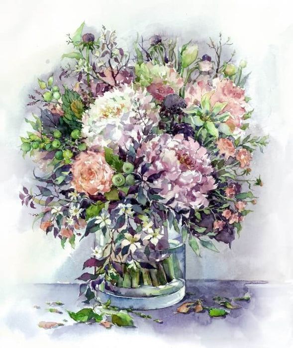Paint by Numbers - Bouquet with Peonies and Herbs 40x50cm